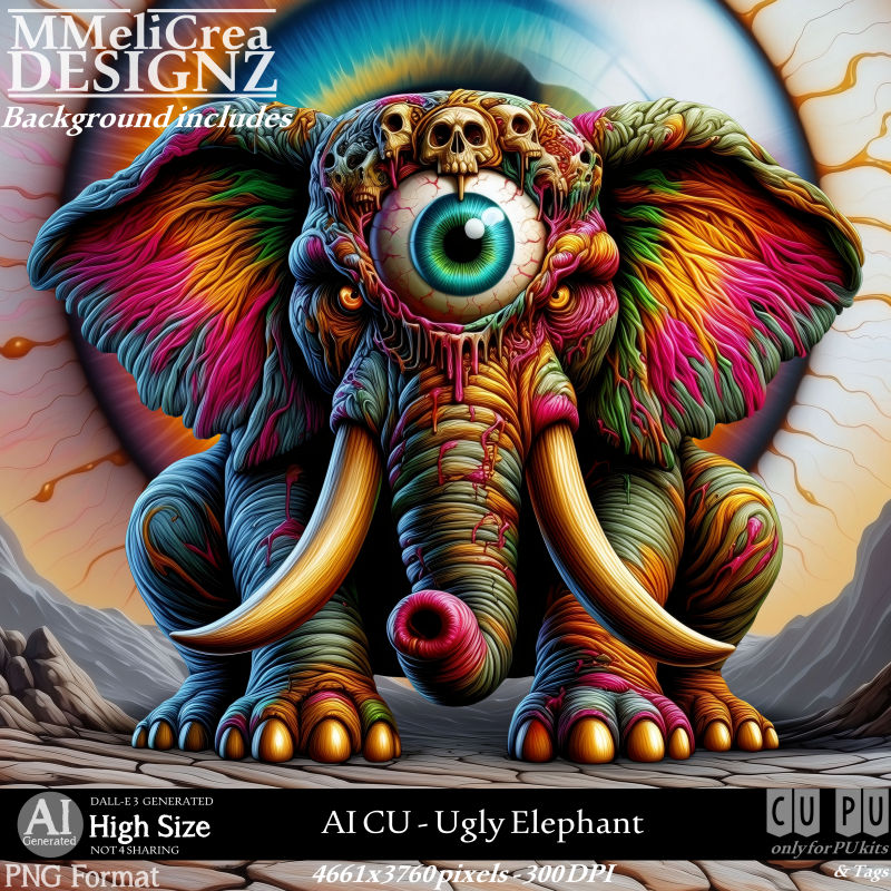 (image for) AI - CU Ugly Elephant (CU4PU/PNG)